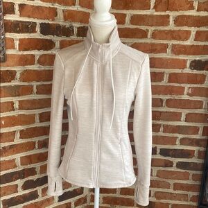 Spyder Cream Utility Jacket with High Collar and Fitted Silhouette